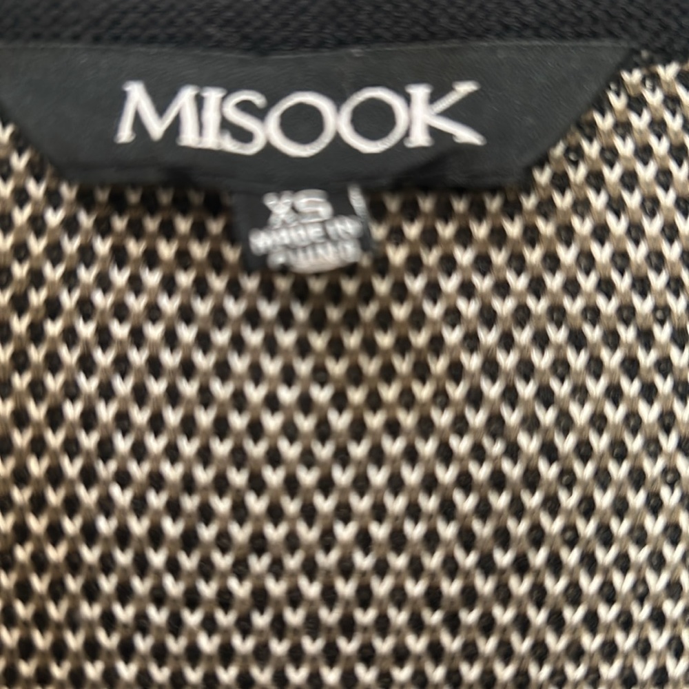 MISOOK FIT BLAZER WOMEN SIZE XS BLACK GRAY MESH SLEEVE - Picture 11 of 12